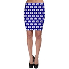 Modern Chic Vector Camera Illustration Pattern Bodycon Skirts