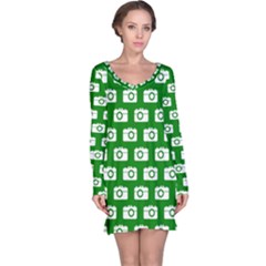 Modern Chic Vector Camera Illustration Pattern Long Sleeve Nightdresses by GardenOfOphir