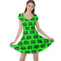 Modern Chic Vector Camera Illustration Pattern Cap Sleeve Dresses View1