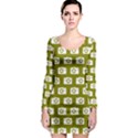 Modern Chic Vector Camera Illustration Pattern Long Sleeve Bodycon Dresses View1