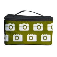 Modern Chic Vector Camera Illustration Pattern Cosmetic Storage Cases by GardenOfOphir