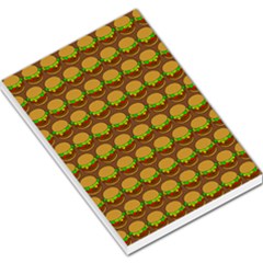 Burger Snadwich Food Tile Pattern Large Memo Pads