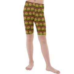 Burger Snadwich Food Tile Pattern Kid s swimwear