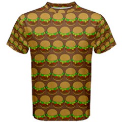 Burger Snadwich Food Tile Pattern Men s Cotton Tees