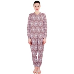 Gerbera Daisy Vector Tile Pattern Onepiece Jumpsuit (ladies)  by GardenOfOphir