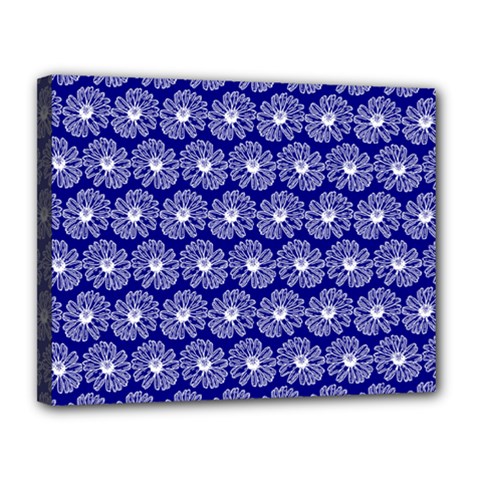 Gerbera Daisy Vector Tile Pattern Canvas 14  X 11  by GardenOfOphir