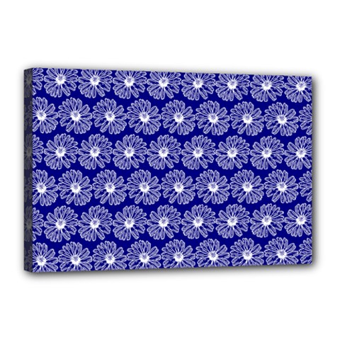 Gerbera Daisy Vector Tile Pattern Canvas 18  X 12  by GardenOfOphir