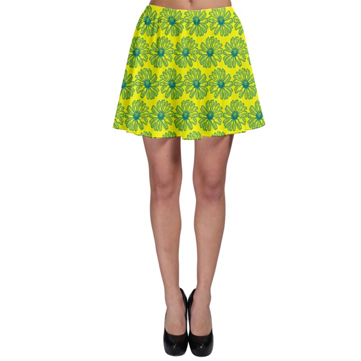 Gerbera Daisy Vector Tile Pattern Skater Skirts