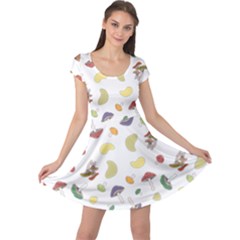 Mushrooms 002b Cap Sleeve Dresses