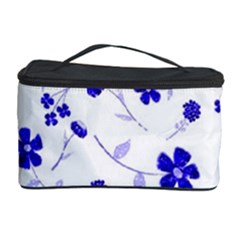 Sweet Shiny Flora Blue Cosmetic Storage Cases by ImpressiveMoments