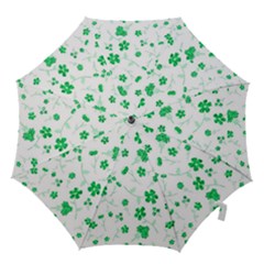 Sweet Shiny Floral Green Hook Handle Umbrellas (medium) by ImpressiveMoments
