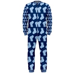 Blue Cute Baby Socks Illustration Pattern Onepiece Jumpsuit (men)  by GardenOfOphir