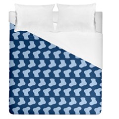 Blue Cute Baby Socks Illustration Pattern Duvet Cover Single Side (full/queen Size) by GardenOfOphir