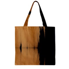 Sunset Black Zipper Grocery Tote Bags by digitaldivadesigns