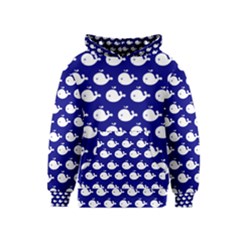 Cute Whale Illustration Pattern Kid s Pullover Hoodies by GardenOfOphir