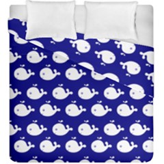 Cute Whale Illustration Pattern Duvet Cover (king Size) by GardenOfOphir