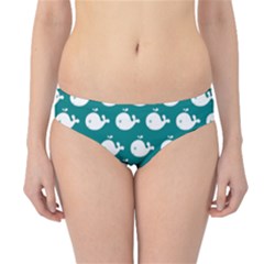 Cute Whale Illustration Pattern Hipster Bikini Bottoms