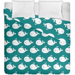 Cute Whale Illustration Pattern Duvet Cover (King Size)