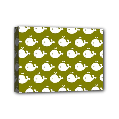 Cute Whale Illustration Pattern Mini Canvas 7  X 5  by GardenOfOphir