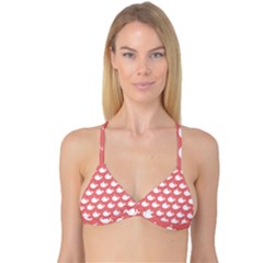 Cute Whale Illustration Pattern Reversible Tri Bikini Tops