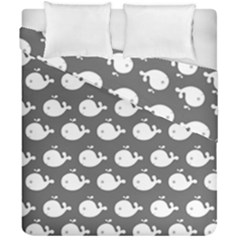 Cute Whale Illustration Pattern Duvet Cover (double Size) by GardenOfOphir