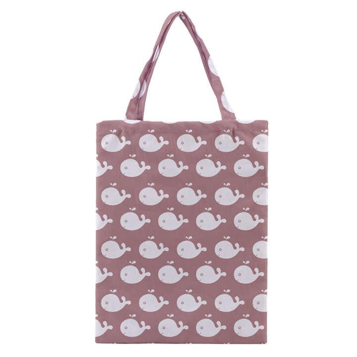 Cute Whale Illustration Pattern Classic Tote Bags