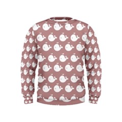 Cute Whale Illustration Pattern Boys  Sweatshirts by GardenOfOphir