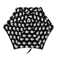 Cute Whale Illustration Pattern Mini Folding Umbrellas by GardenOfOphir