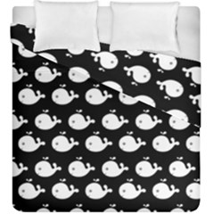 Cute Whale Illustration Pattern Duvet Cover (king Size) by GardenOfOphir