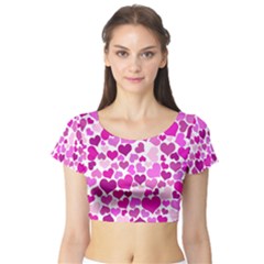 Heart 2014 0931 Short Sleeve Crop Top