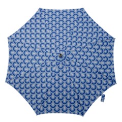 Awesome Retro Pattern Blue Hook Handle Umbrellas (medium)
