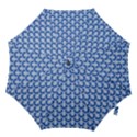 Awesome Retro Pattern Blue Hook Handle Umbrellas (Medium) View1