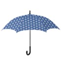 Awesome Retro Pattern Blue Hook Handle Umbrellas (Medium) View3