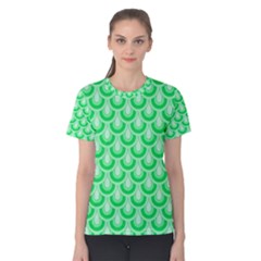 Awesome Retro Pattern Green Women s Cotton Tees