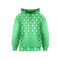 Awesome Retro Pattern Green Kids Zipper Hoodies