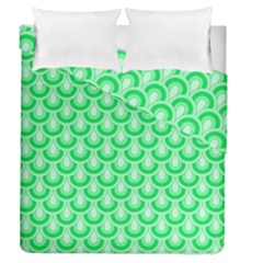 Awesome Retro Pattern Green Duvet Cover (Full/Queen Size)