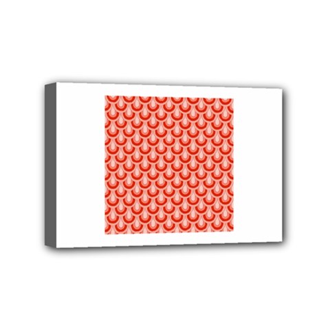 Awesome Retro Pattern Red Mini Canvas 6  X 4  by ImpressiveMoments