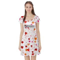 Heart 2014 0603 Short Sleeve Skater Dresses