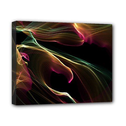 Glowing, Colorful  Abstract Lines Canvas 10  x 8 