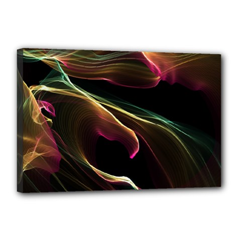 Glowing, Colorful  Abstract Lines Canvas 18  x 12 