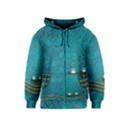 Wonderful Decorative Design With Floral Elements Kids Zipper Hoodies View1