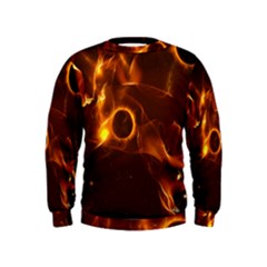 Fire And Flames In The Universe Boys  Sweatshirts by FantasyWorld7