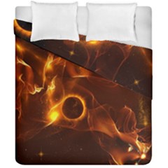 Fire And Flames In The Universe Duvet Cover (double Size) by FantasyWorld7