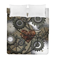 Steampunk With Heart Duvet Cover (Twin Size)