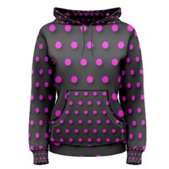 Pink Polka-dot Abstract  Women s Pullover Hoodies by OCDesignss