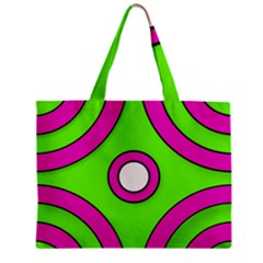 Neon Green Black Pink Abstract  Zipper Tiny Tote Bags by OCDesignss