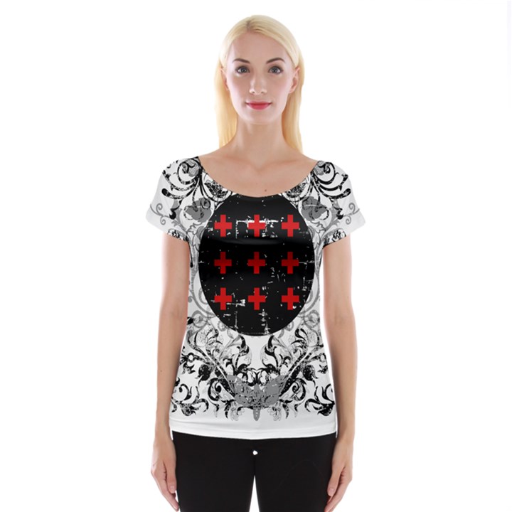 Occult theme Women s Cap Sleeve Top