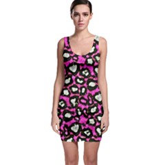 Pink Cheetah Abstract  Bodycon Dresses