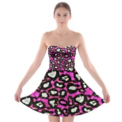 Pink Cheetah Abstract  Strapless Bra Top Dress by OCDesignss