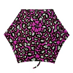 Pink Black Cheetah Abstract  Mini Folding Umbrellas by OCDesignss